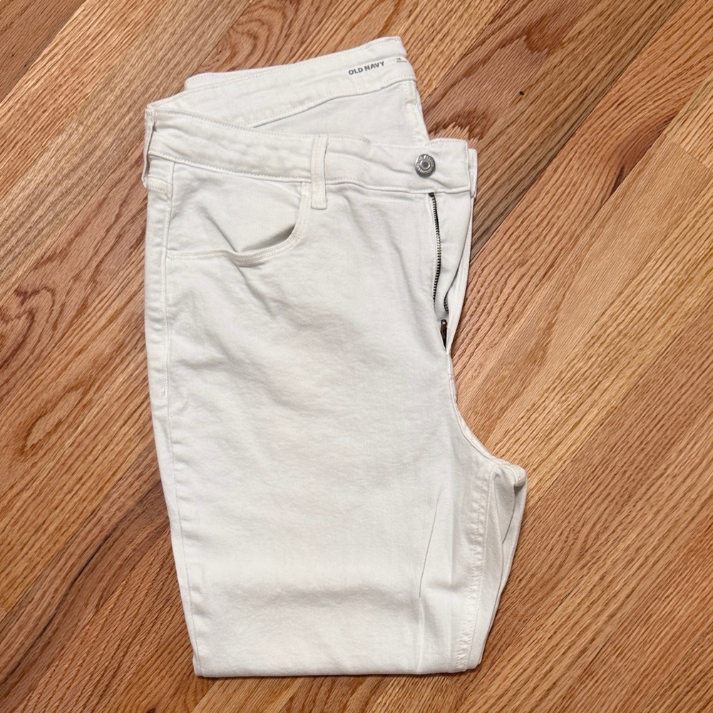 Old Navy Women's Cream Skinny Jeans